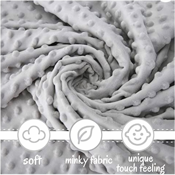 Pro Goleem Elephant Lovey Gray Grey Minky Dot Unisex Crinkle Ears Satin Back 16” - Picture 9 of 13